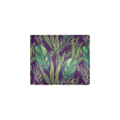 Palm Leaves Pattern Print Design PL03 Men's ID Card Wallet