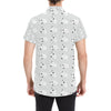 Bull Terrier hand draw Print Pattern Men's Short Sleeve Button Up Shirt