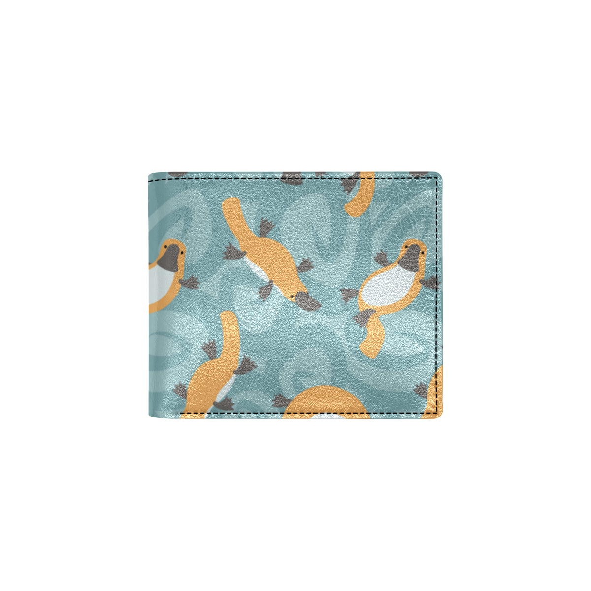 Platypus Pattern Print Design A01 Men's ID Card Wallet