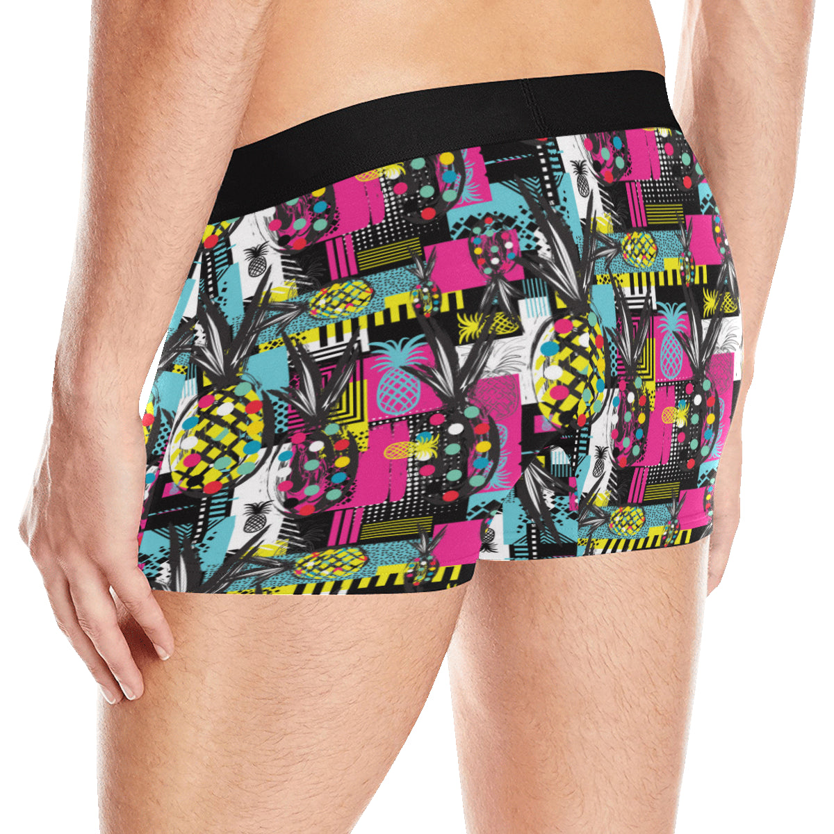 Pop Art Pineapple Pattern Print Design A02 Men's Boxer Briefs