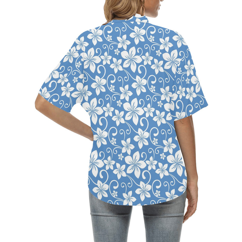 Hibiscus Pattern Print Design HB09 Women's Hawaiian Shirt