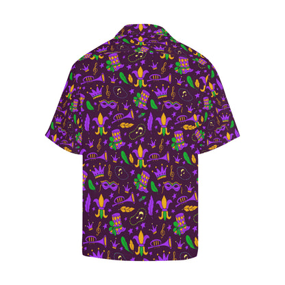 Mardi Gras Pattern Print Design 08 Men's Hawaiian Shirt