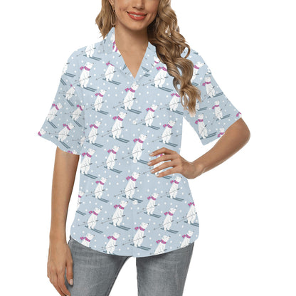 Ski Print Design LKS307 Women's Hawaiian Shirt