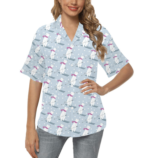 Ski Print Design LKS307 Women's Hawaiian Shirt