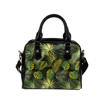 Palm Leaf Pattern Print Design A05 Shoulder Handbag