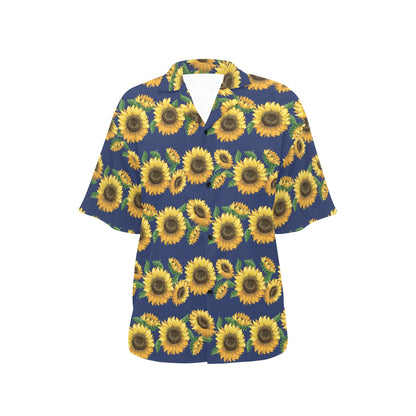 Sunflower Print Design LKS307 Women's Hawaiian Shirt