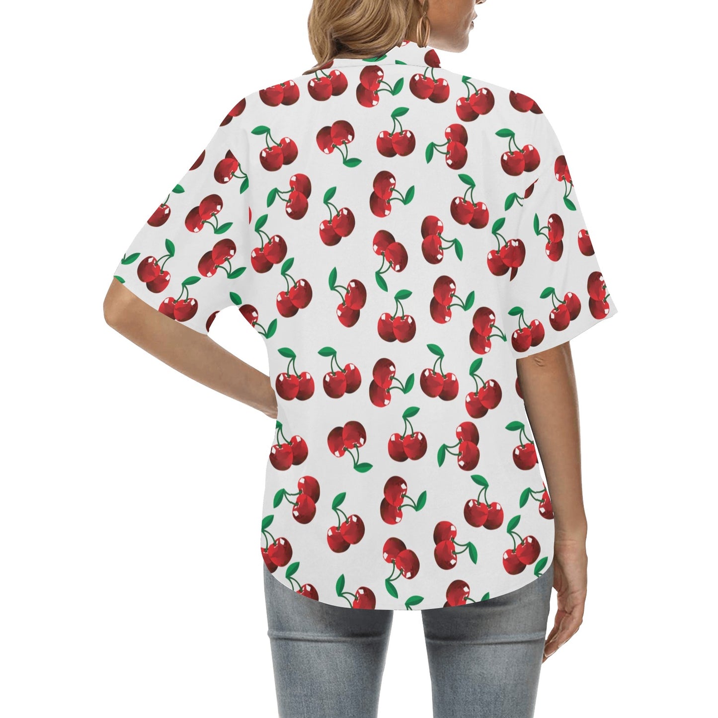 Cherry Pattern Print Design 01 Women's Hawaiian Shirt