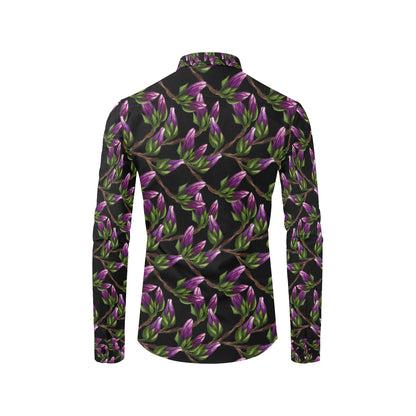 Magnolia Pattern Print Design MAG010 Men's Long Sleeve Shirt