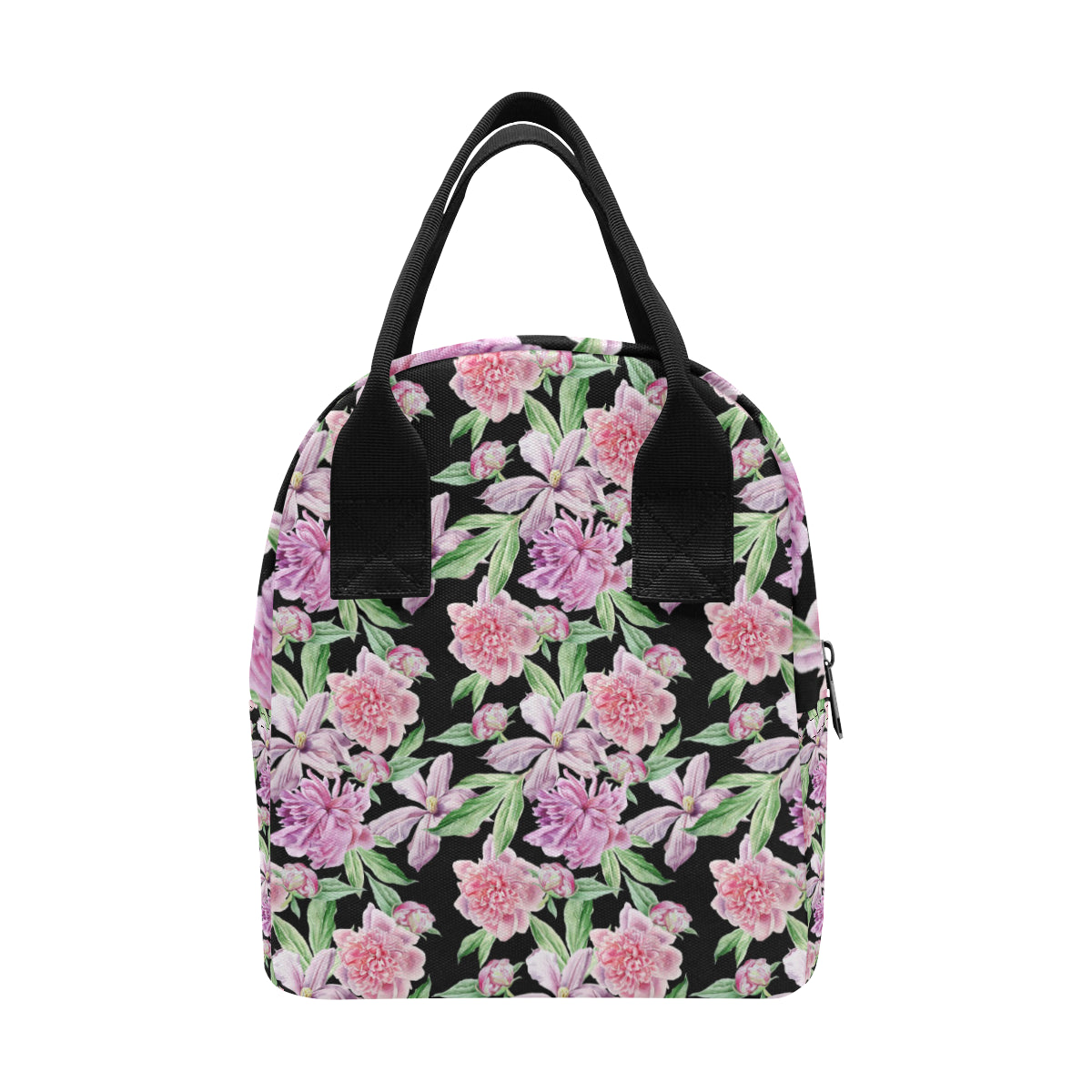 Peony Pattern Print Design PE08 Insulated Lunch Bag