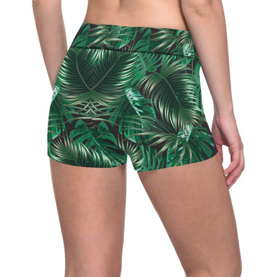 Tropical Flower Pattern Print Design TF012 Yoga Shorts