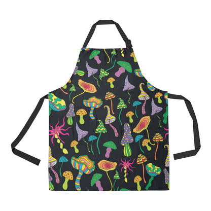 Psychedelic Mushroom Pattern Print Design A02 Apron with Pocket
