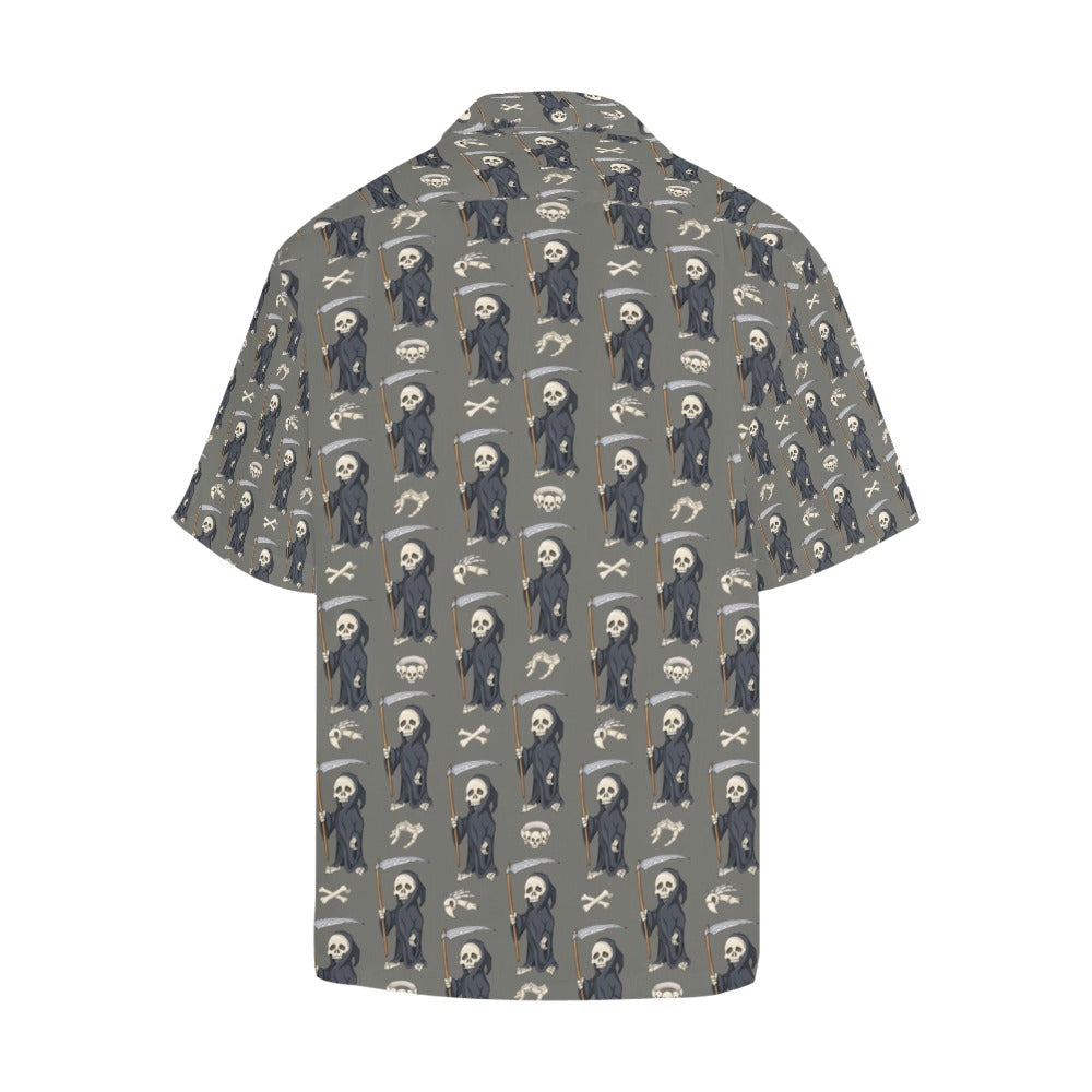 Skeleton Print Design LKS308 Men's Hawaiian Shirt