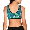 Brightness Tropical Palm Leaves Sports Bra