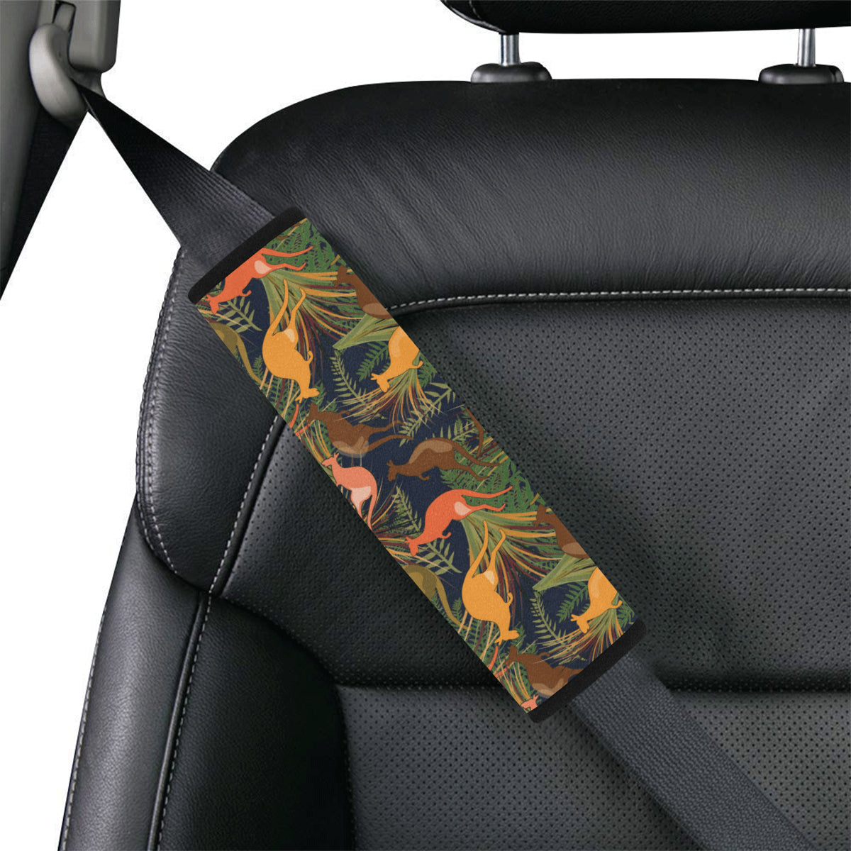 Kangaroos Pattern Print Design 07 Car Seat Belt Cover