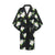 Hummingbird with Flower Pattern Print Design 03 Women's Short Kimono