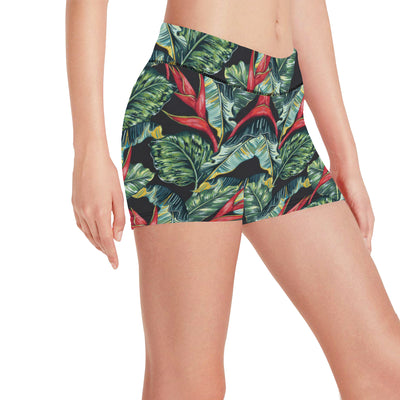 Bird Of Paradise Pattern Print Design BOP06 Yoga Shorts