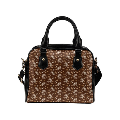 Coffee Pattern Print Design 03 Shoulder Handbag