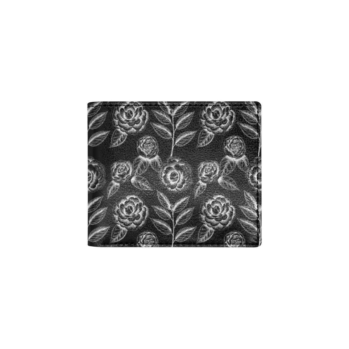 Camellia Pattern Print Design 02 Men's ID Card Wallet