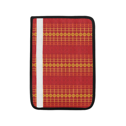 Southwest Red Gold Design Themed Print Car Seat Belt Cover