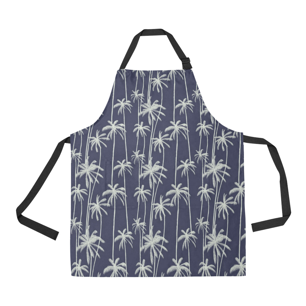 Palm Tree Pattern Print Design PT06 Apron with Pocket