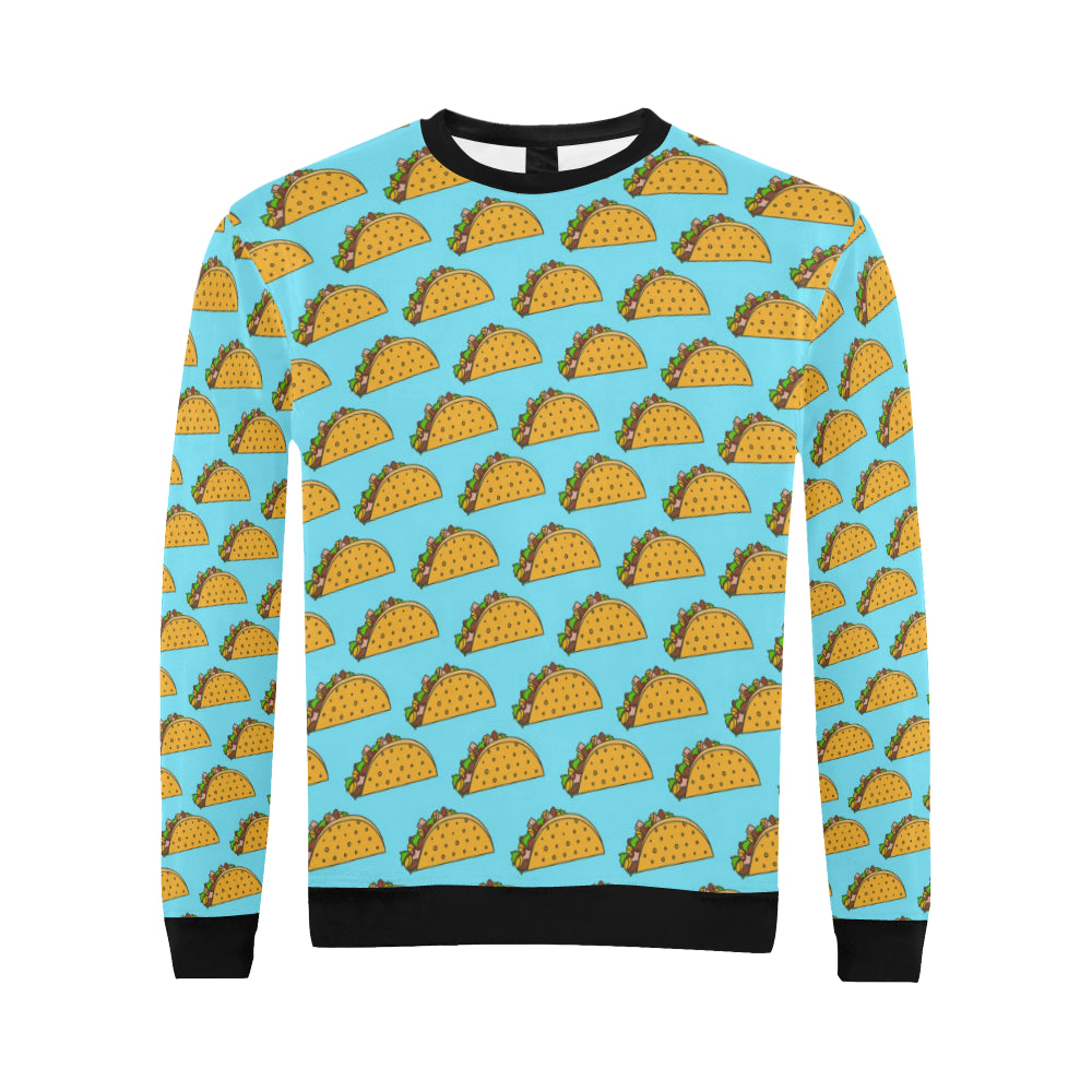 Taco Pattern Print Design TC03 Men Long Sleeve Sweatshirt