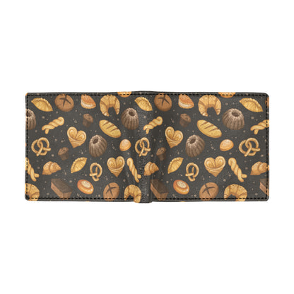 Bread Pattern Print Design 05 Men's ID Card Wallet