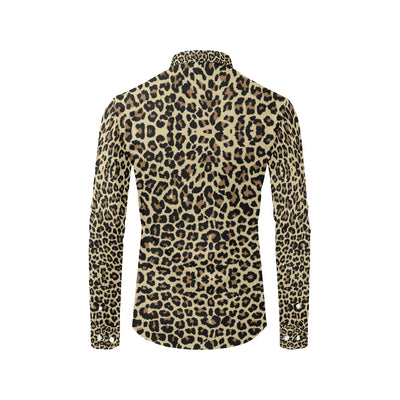 Cheetah Pattern Print Design 02 Men's Long Sleeve Shirt