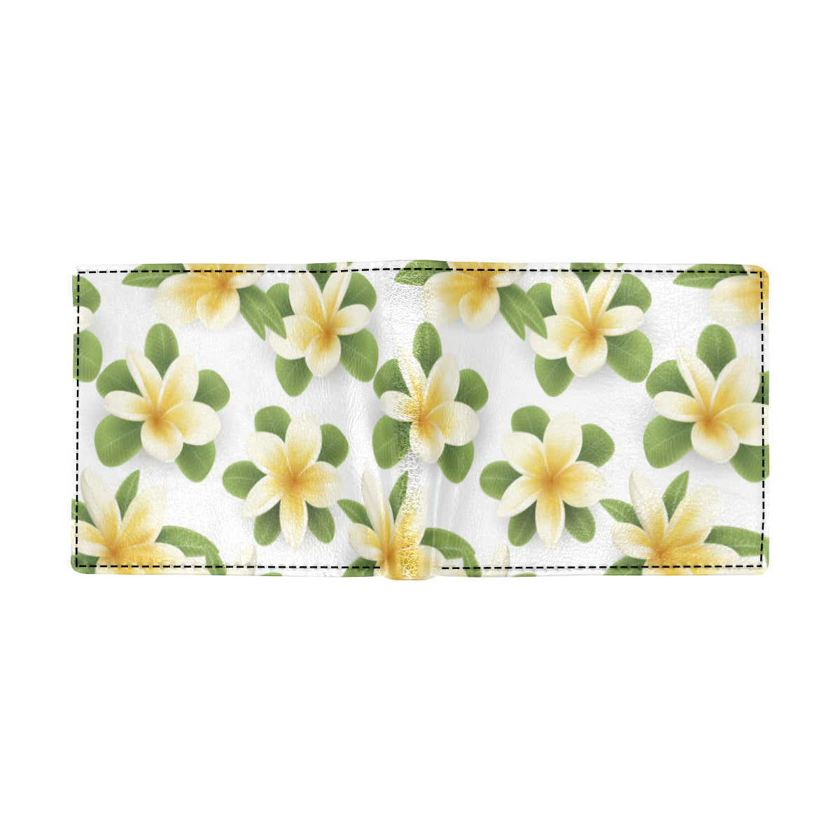 Yellow Plumeria Pattern Print Design PM012 Men's ID Card Wallet