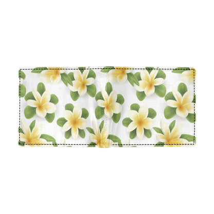 Yellow Plumeria Pattern Print Design PM012 Men's ID Card Wallet