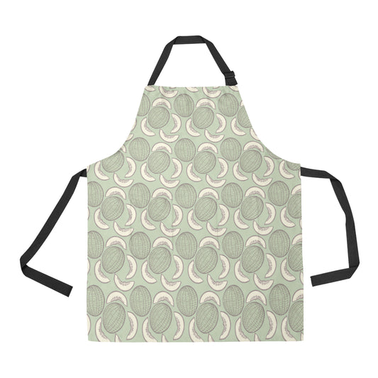 Cantaloupe Pattern Print Design 01 Apron with Pocket
