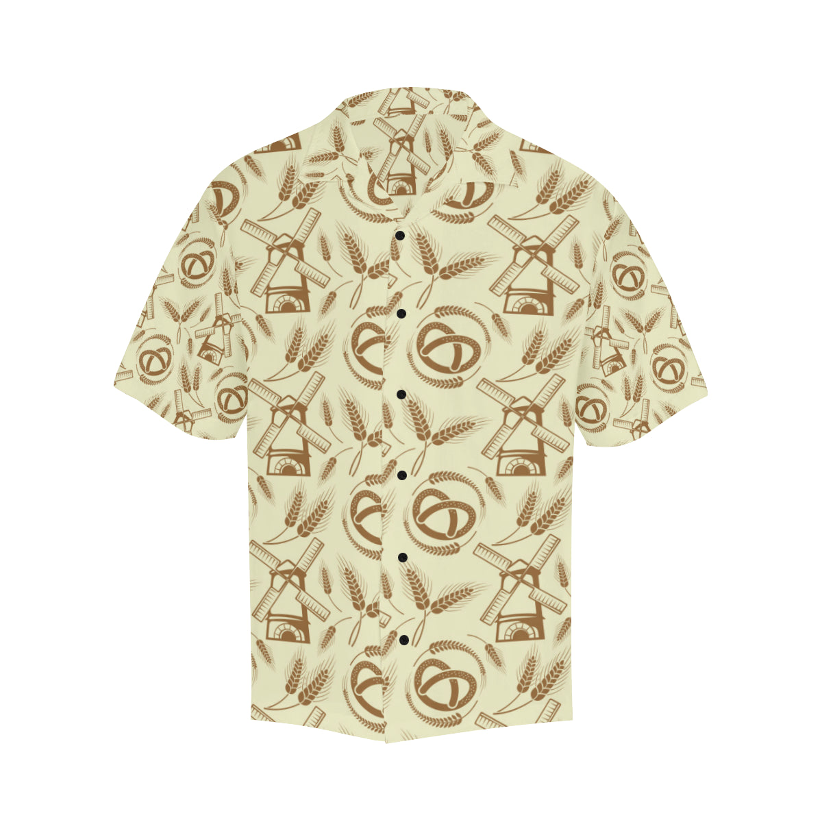 Agricultural Windmills Print Design 03 Men's Hawaiian Shirt