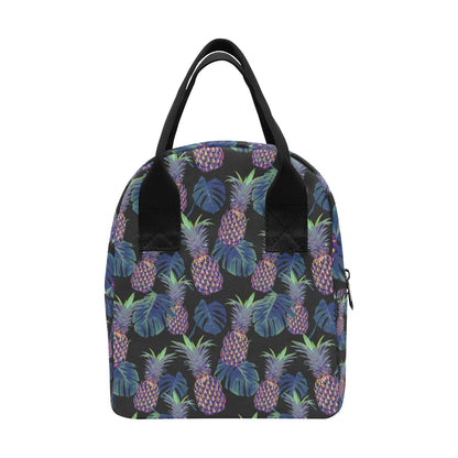 Pineapple Pattern Print Design PP04 Insulated Lunch Bag
