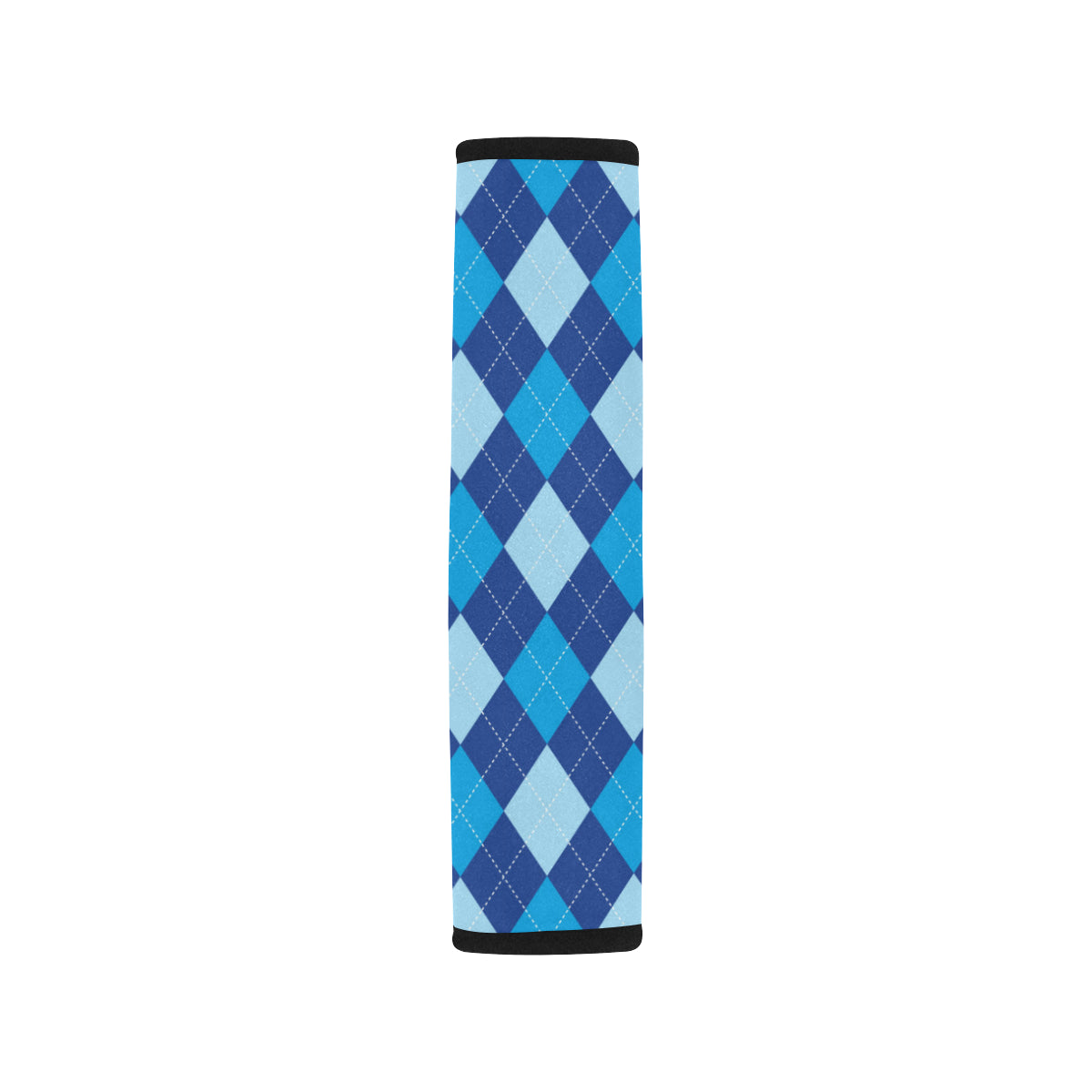 Argyle Blue Pattern Print Design 02 Car Seat Belt Cover