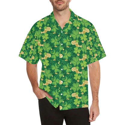 Shamrock Print Design LKS301 Men's Hawaiian Shirt