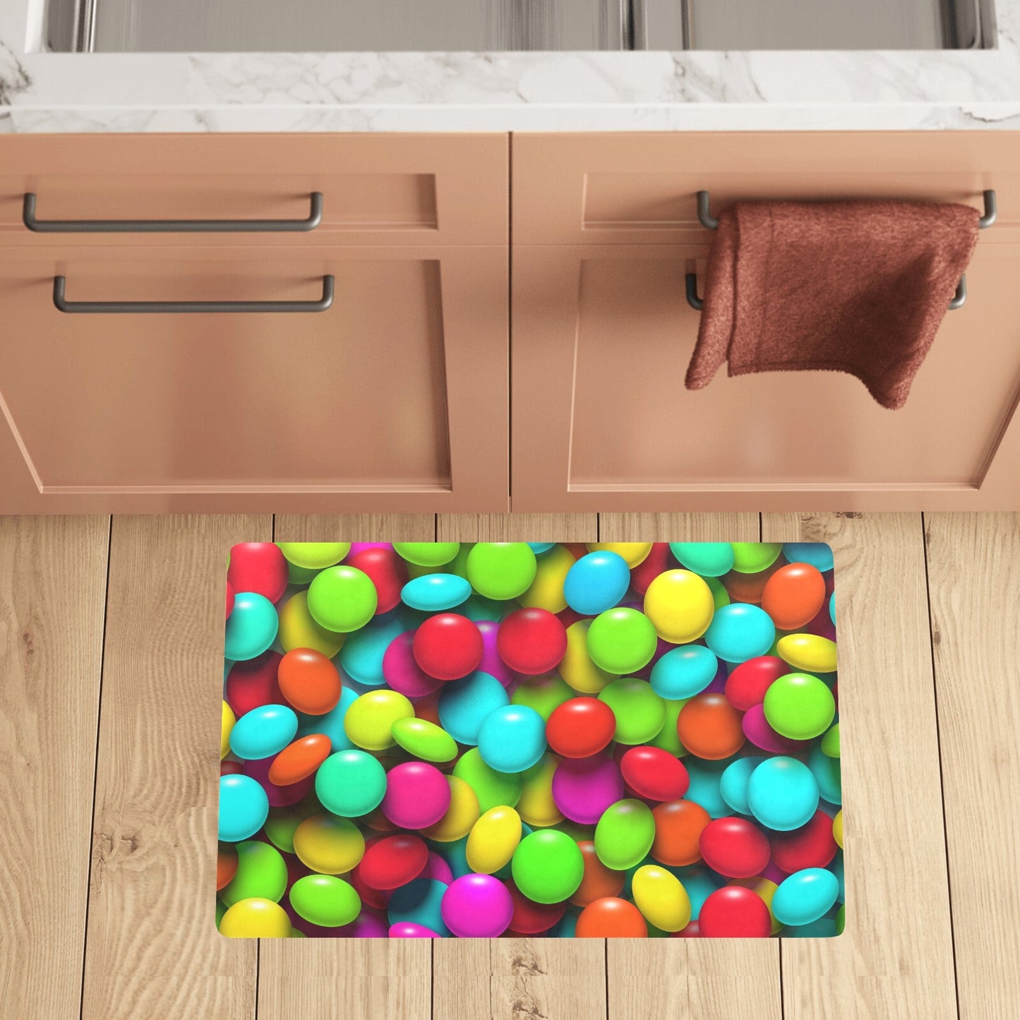 Candy Pattern Print Design CA03 Kitchen Mat