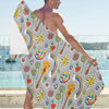 Hippie Print Design LKS306 Beach Towel 32" x 71"