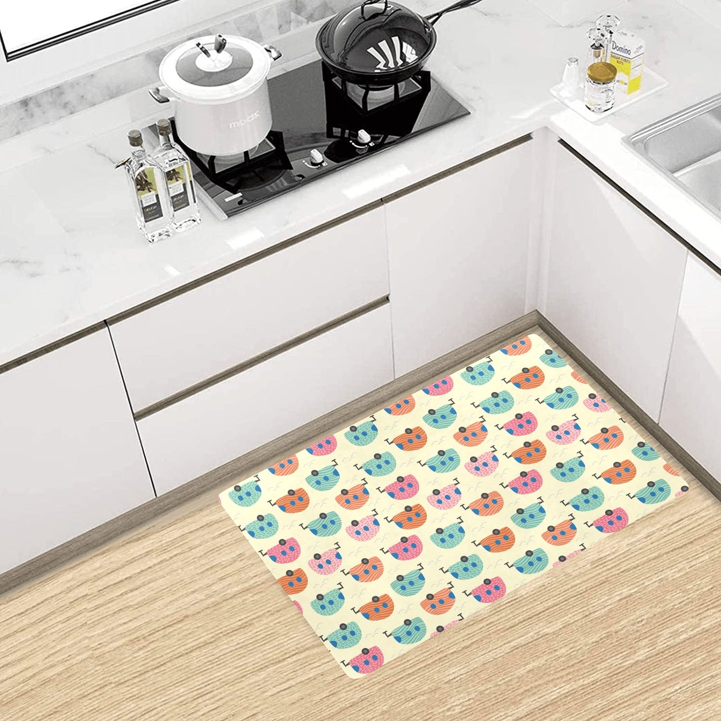 Camper Pattern Print Design 06 Kitchen Mat