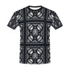 Bandana Skull Black White Print Design LKS306 Men's All Over Print T-shirt