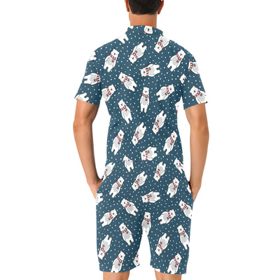 Polar Bear Pattern Print Design PB05 Men's Romper