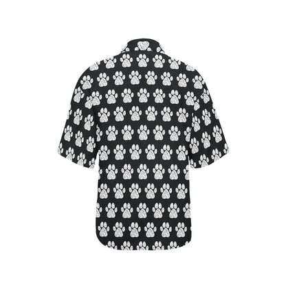 Paw Pattern Print Design A02 Women's Hawaiian Shirt