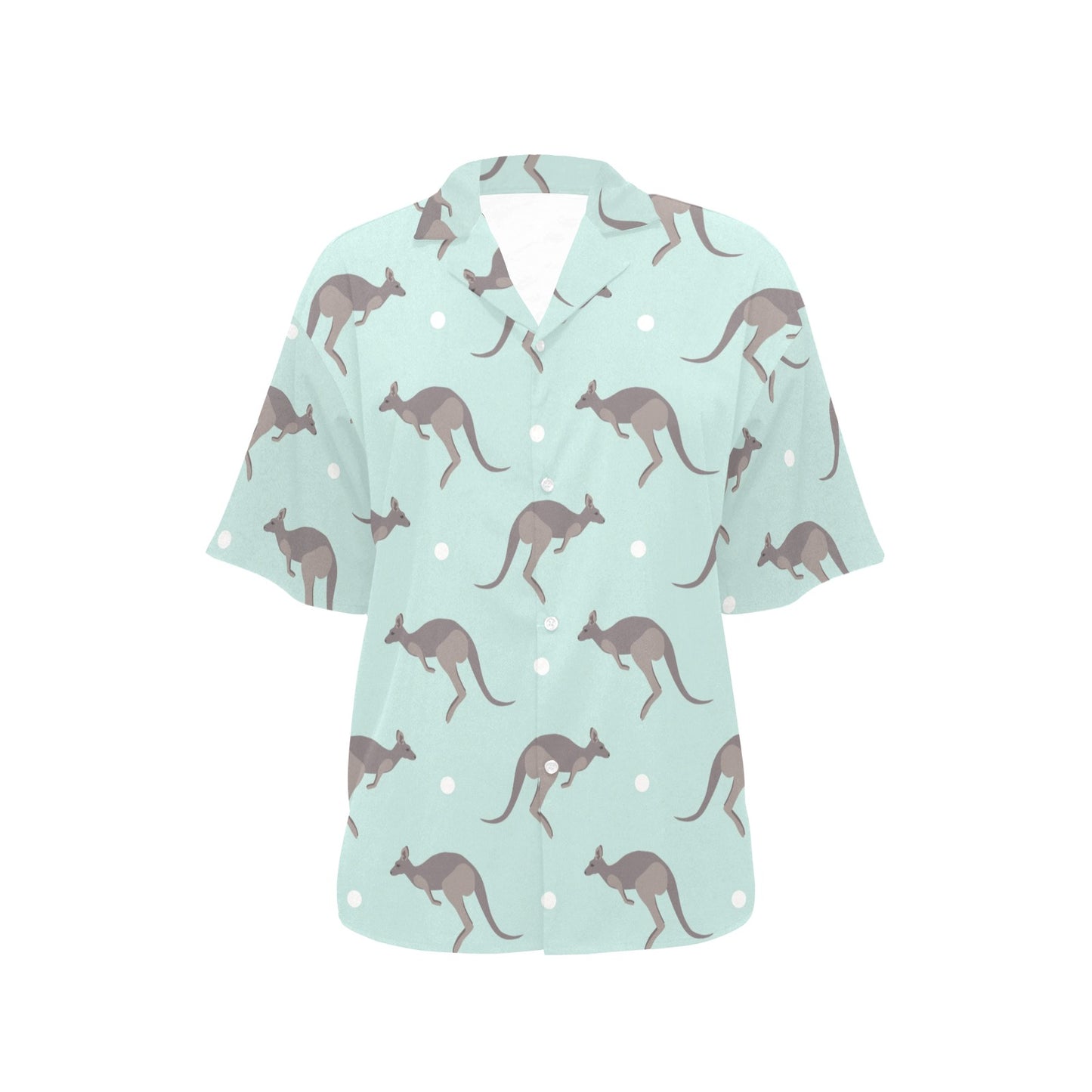 Kangaroos Pattern Print Design 04 Women's Hawaiian Shirt