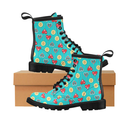 Lollipop Pattern Print Design LL06 Women's Boots