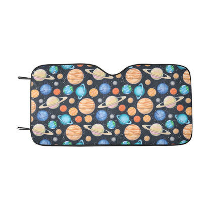 Planet Colorful Print Design LKS301 Car front Windshield Sun Shade