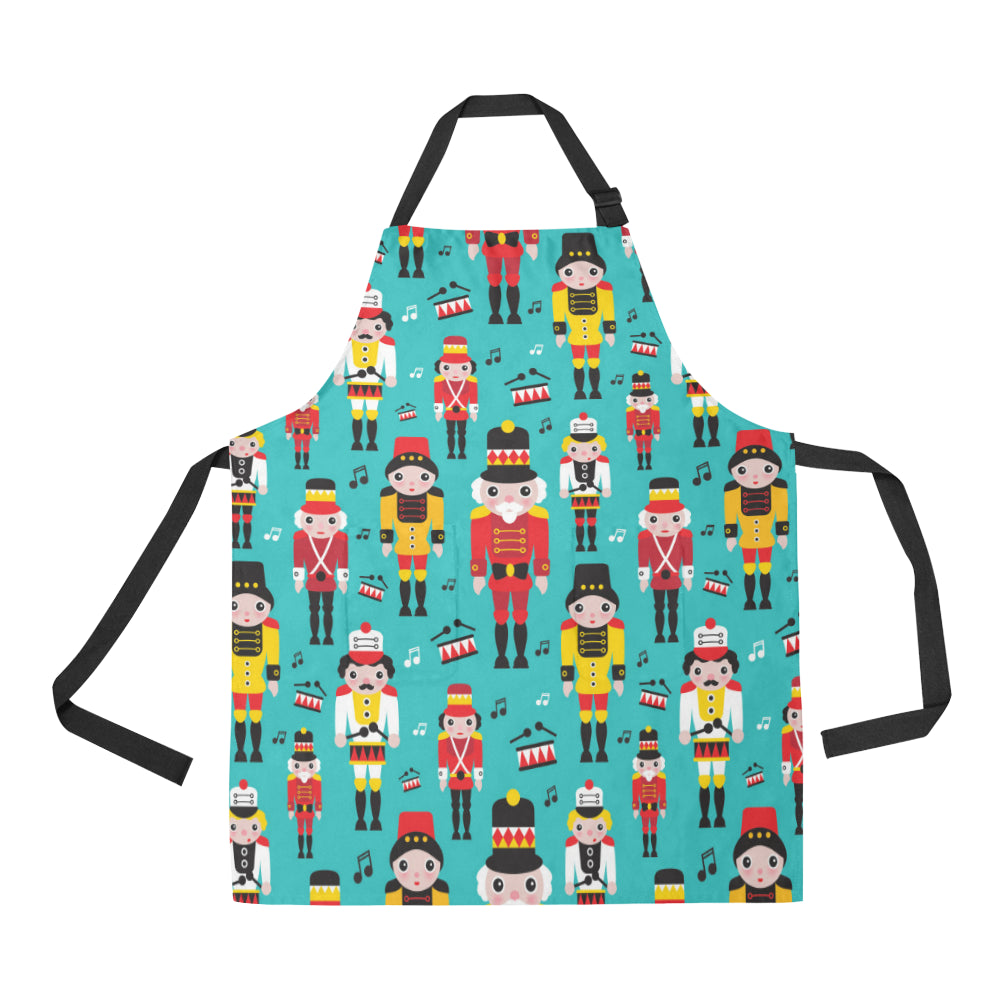 Nutcracker Pattern Print Design A03 Apron with Pocket