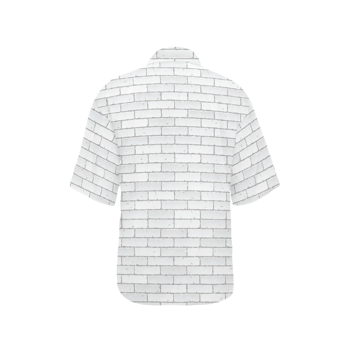 Brick White Pattern Print Design 03 Women's Hawaiian Shirt