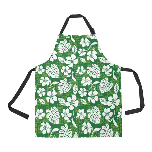 Hawaiian Themed Pattern Print Design H016 Apron with Pocket
