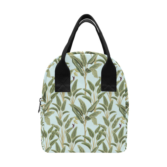 Banana Leaf Pattern Print Design BL03 Insulated Lunch Bag