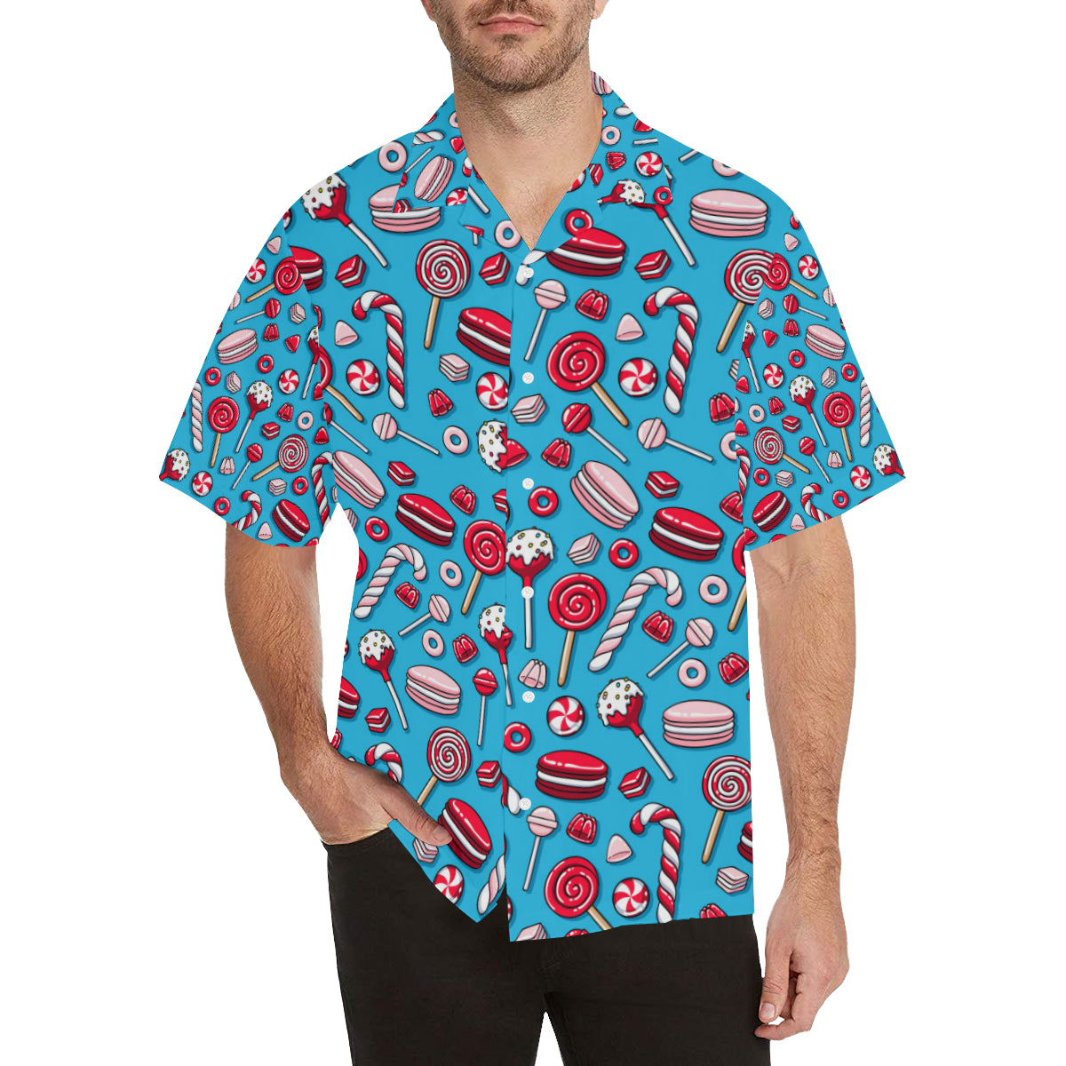 Candy Pattern Print Design 05 Men's Hawaiian Shirt