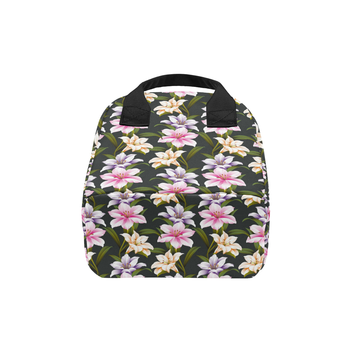 Lily Pattern Print Design LY01 Insulated Lunch Bag