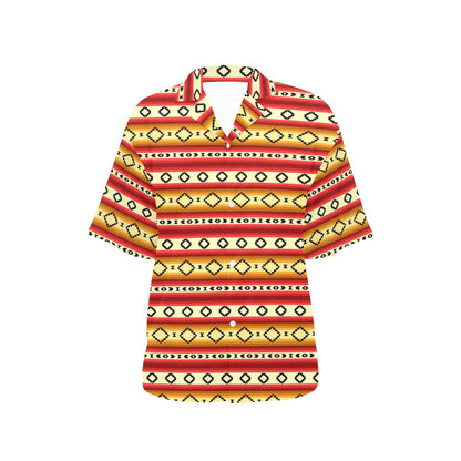 Serape Themed Women's Hawaiian Shirt